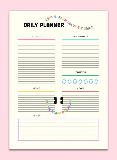 Colorful Planner Layout - 325754372