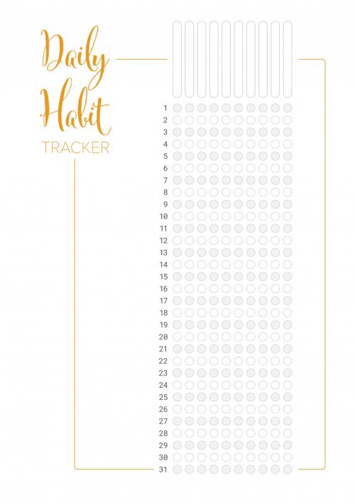 Daily Habit Tracker Layout - 325808630