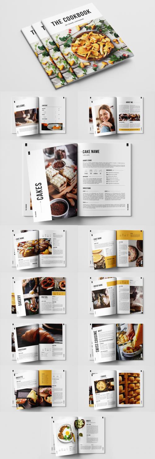 Cookbook Layout with Orange Accents - 325823688