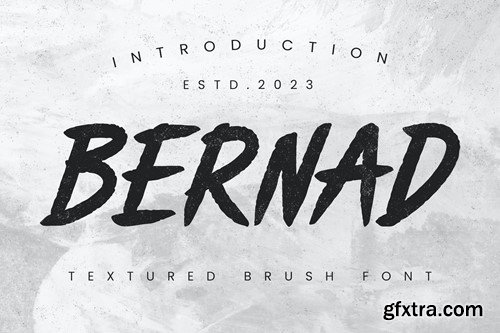 BERNAD - Textured Brush Font QAM38BG