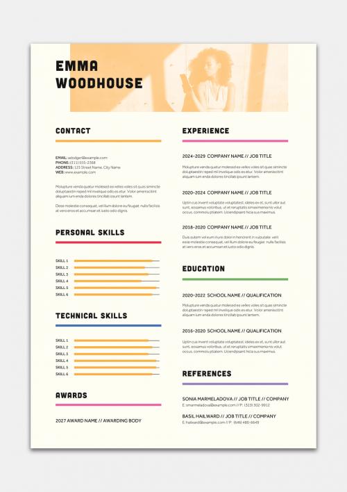 Colorful Resume Layout - 325844399