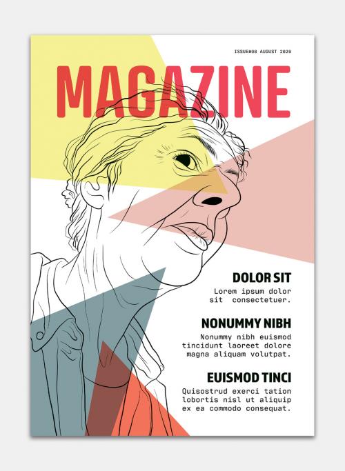 Illustrative Magazine Cover Layout - 325844425