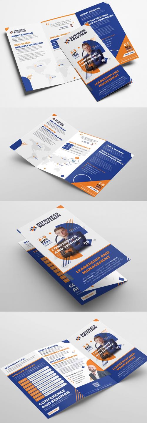Trifold Brochure for Business Events and Conferences Layout - 326196249