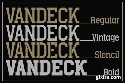 Vandeck - Display Serif Family Font G898TE5