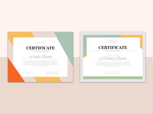 Colorful Certificate Layout Set - 326736453