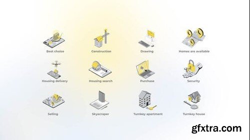 Videohive Real Estate - Isometric Icons 49555511