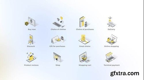 Videohive Online Shopping - Isometric Icons 49555495