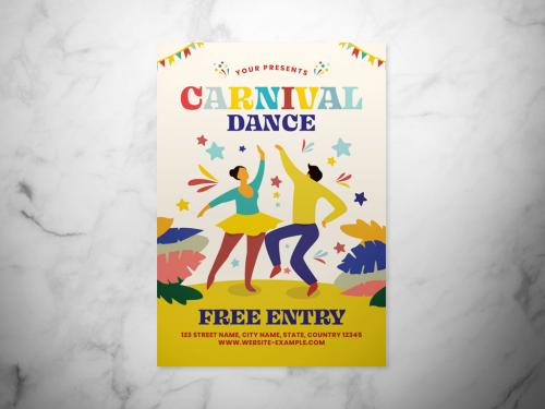 Carnival Dance Event Flyer Layout - 327651679