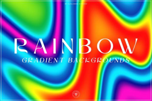 Rainbow Gradient Grainy Backgrounds