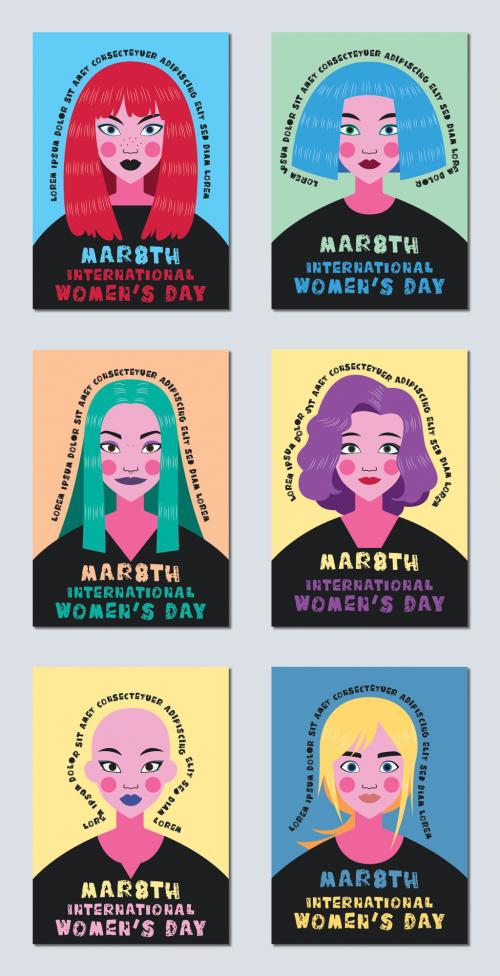 Women's Day Posters Layout Set - 327880285