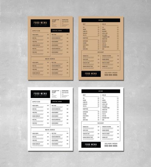 Simple Restaurant Food Menu Layout - 327897674