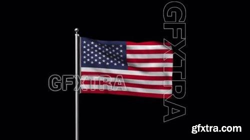 USA Flag On Alpha Channel 1570090