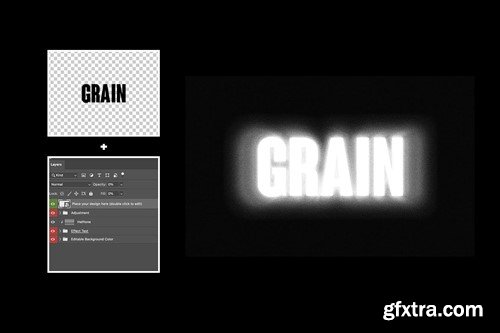 Distorted Grain Text Effect Z37K655