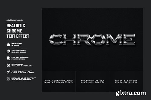 Realistic Chrome Text Effect 5DRVSRP