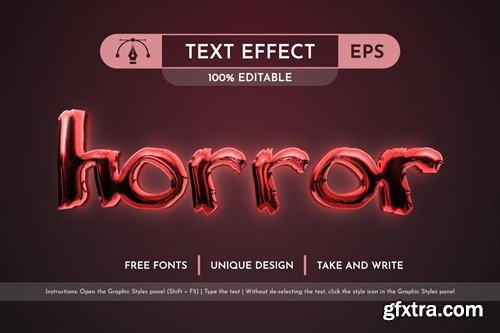 Vampire - Editable Text Effect, Font Style D9LTRYL