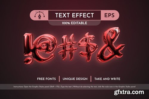 Vampire - Editable Text Effect, Font Style D9LTRYL