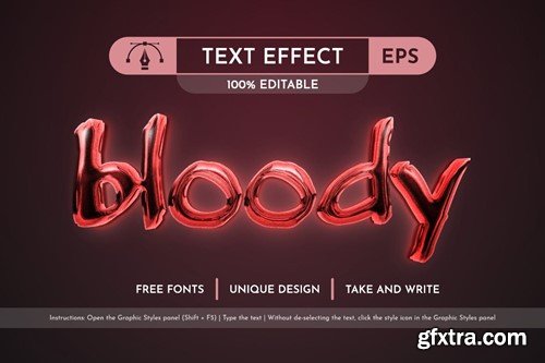 Vampire - Editable Text Effect, Font Style D9LTRYL