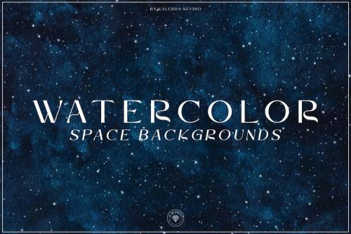 Watercolor Space Backgrounds