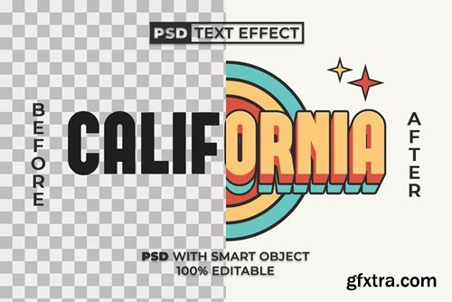 California Text Effect Vintage Retro Style HHMYFTP