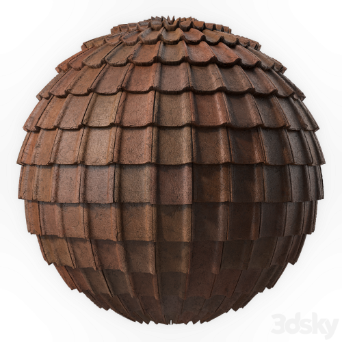 Roof Tile Materials 49- Concrete Roofing by Sbsar generator | Seamless, Pbr, 4k