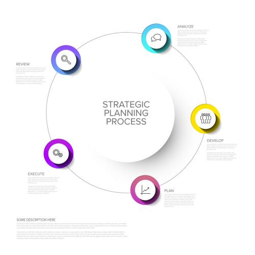 Strategic Planning Process Schema Infographic Template - 328377362