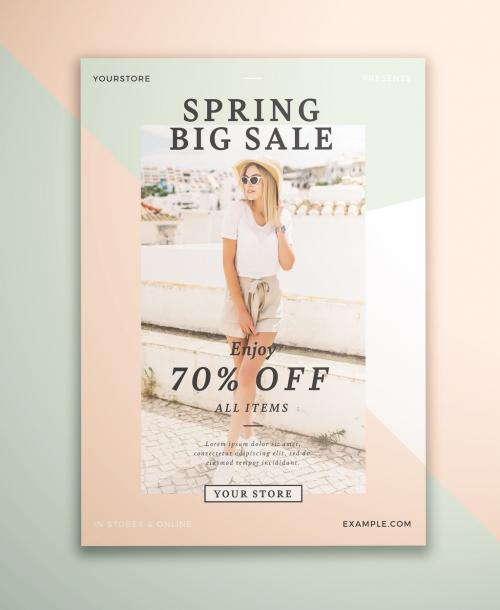 Spring Fashion Sale Flyer Layout  - 328547729