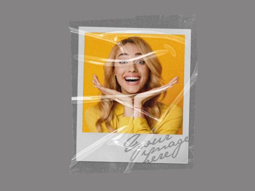 Blank Instant Photo Frame with Plastic Mockup - 328557993