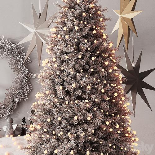 240 happy new year 04 christmas tree mono 01 light CORONA