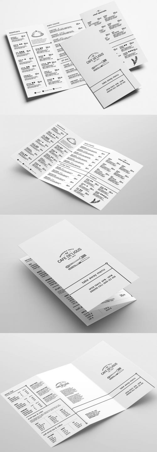 Simple Trifold Menu Layout - 328598759