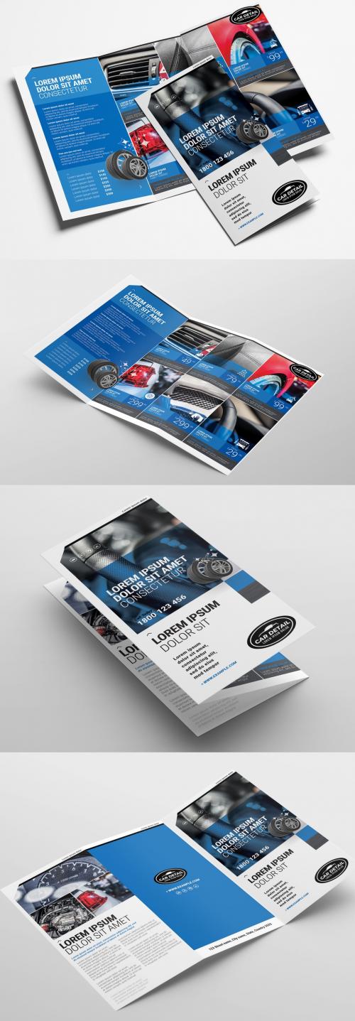 Trifold Brochure Layout for Car Wash and Detailing Services - 328598804