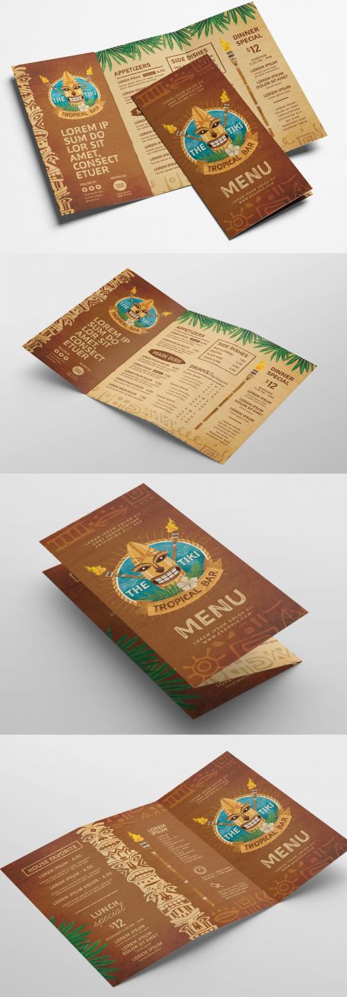 Tiki Bar Menu Layout - 328599244