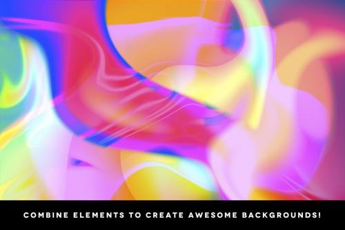 25 Abstract Png Neon Elements