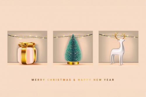 Merry Christmas and Happy New Year Background