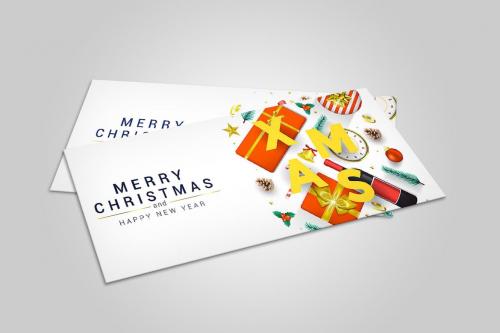 Merry Christmas and Happy New Year greeting cards