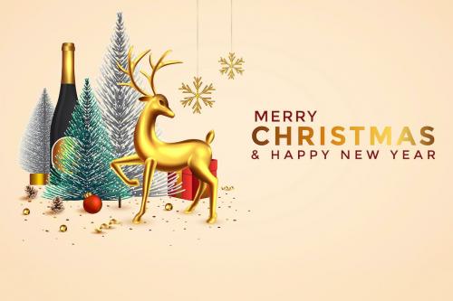 Christmas and New Year background