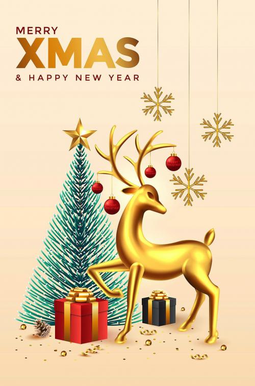 Christmas and New Year background