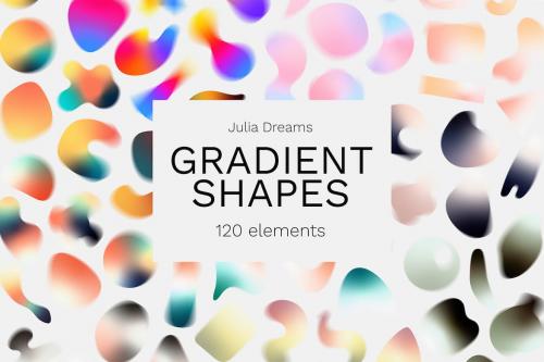 Gradient Abstract Shapes Grainy Elements