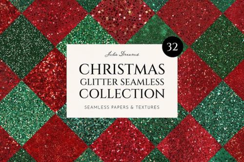 Christmas Glitter Seamless Textures Papers Pattern