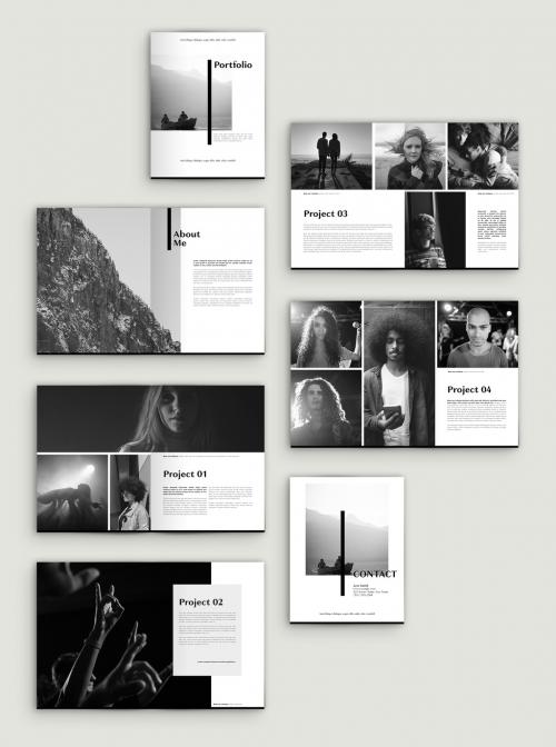 Black and White Portfolio Layout - 329432050