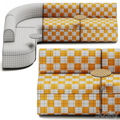 ARTIKO Sectional modular fabric sofa AT 16 by MDD