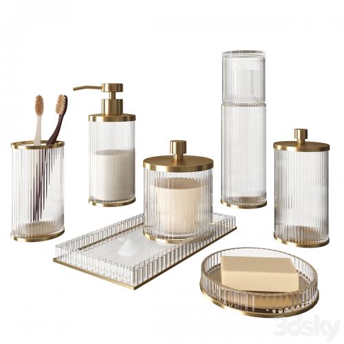 Glass decorative bathroom set