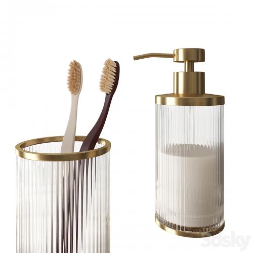 Glass decorative bathroom set