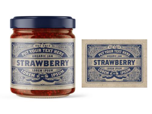 Vintage-Style Jam Label Layout - 329853908