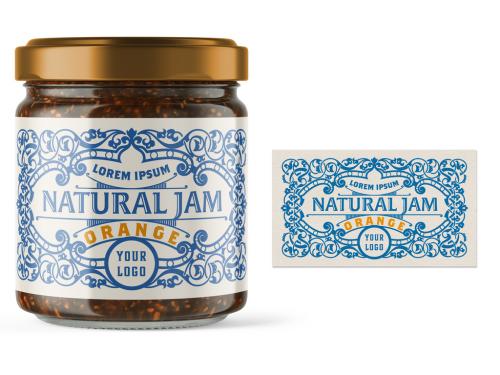 Vintage-Style Jam Label Layout - 329853936