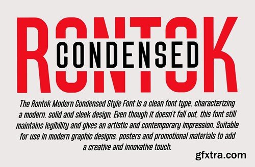 Rontok - A Modern Sans Condensed Font XD2AY8X