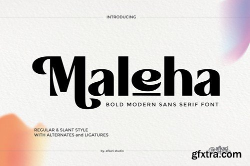 Maleha Bold Modern Sans Serif Font TBCF9CV