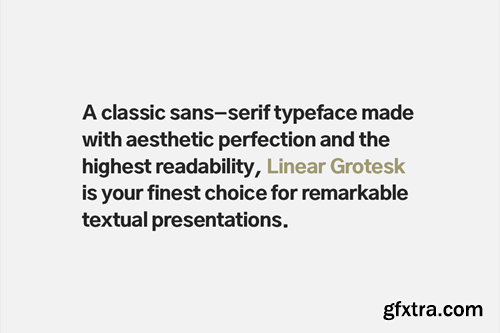 Linear Grotesk - Modern Sans-Serif Font Family WJVVCX9