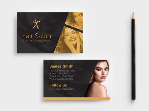 Hair Salon Business Card Layout - 331024357