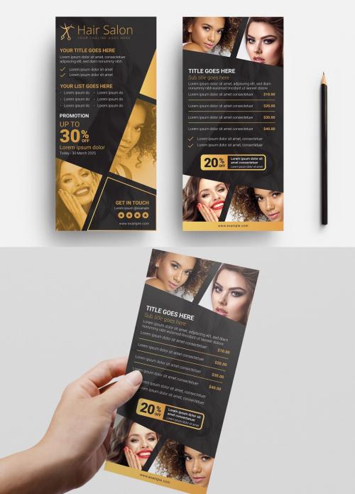 Hair Salon Card Layout - 331024448