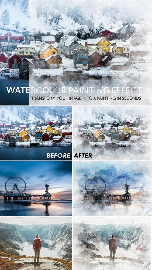Watercolor Effect Mockup - 331051987